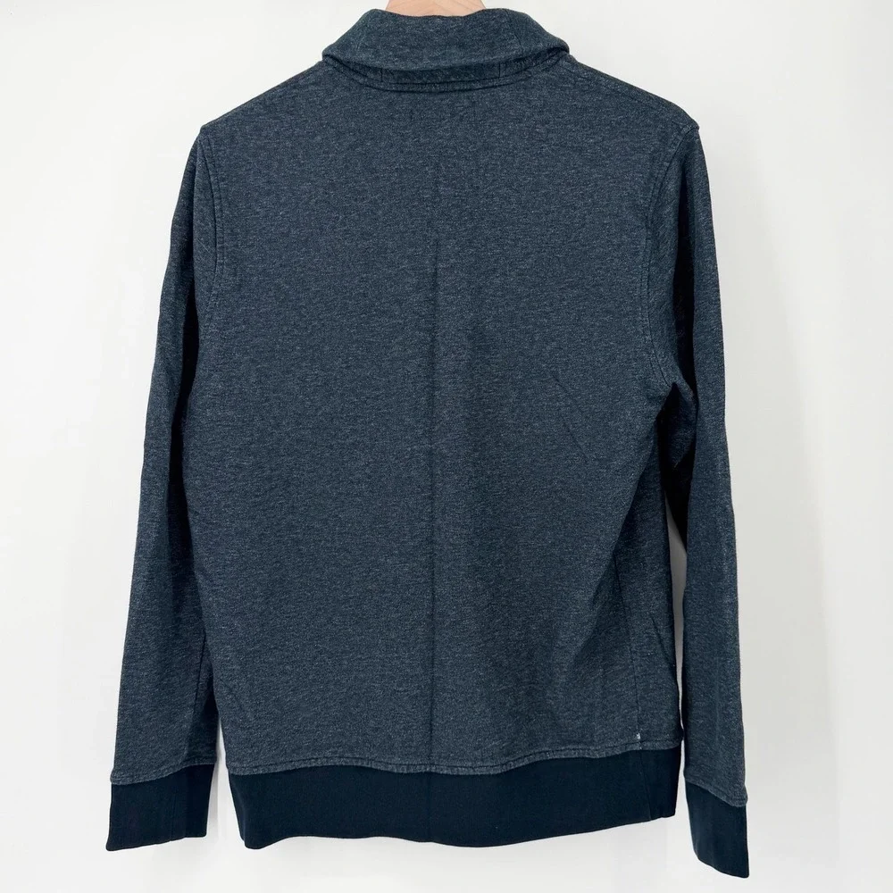 Banana Republic Men's M Blue Shawl Collar Pullover Sweatshirt Sweater Fall